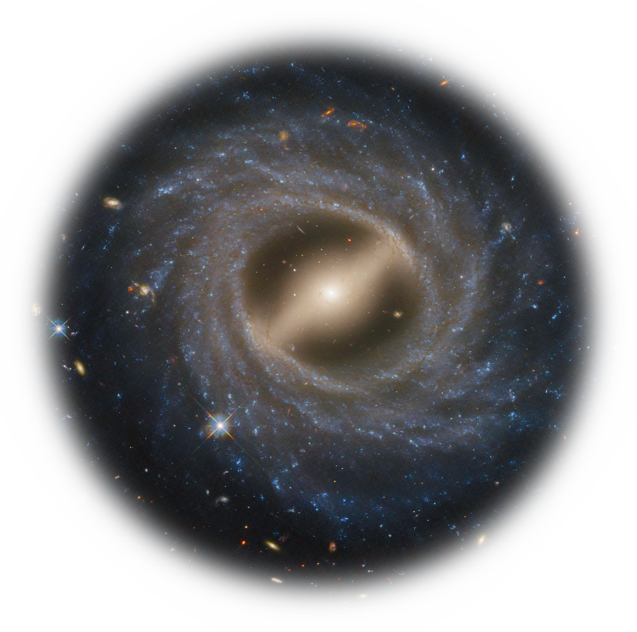 A barred-spiral galaxy.